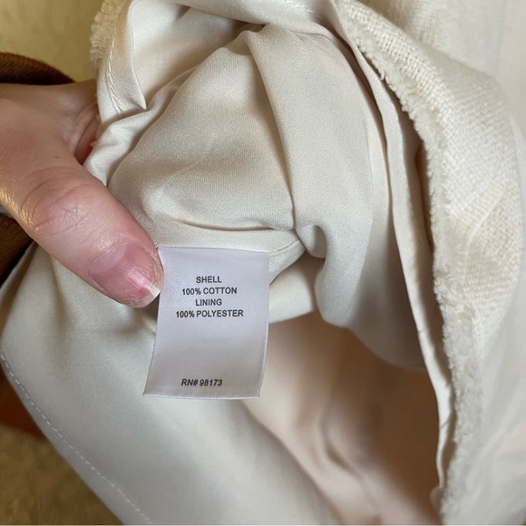 W‎ by Worth White Cotton Square Neck Dress - Picture 6 of 8